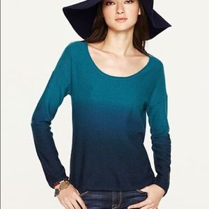 Lucky Brand Ombré Color Teal Sweater